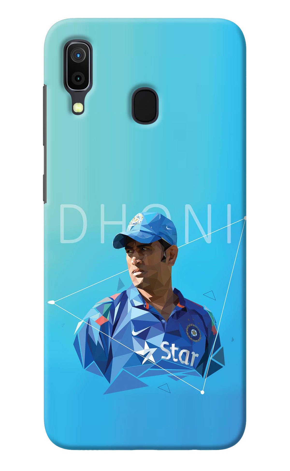 Dhoni Artwork Samsung A30 Back Cover