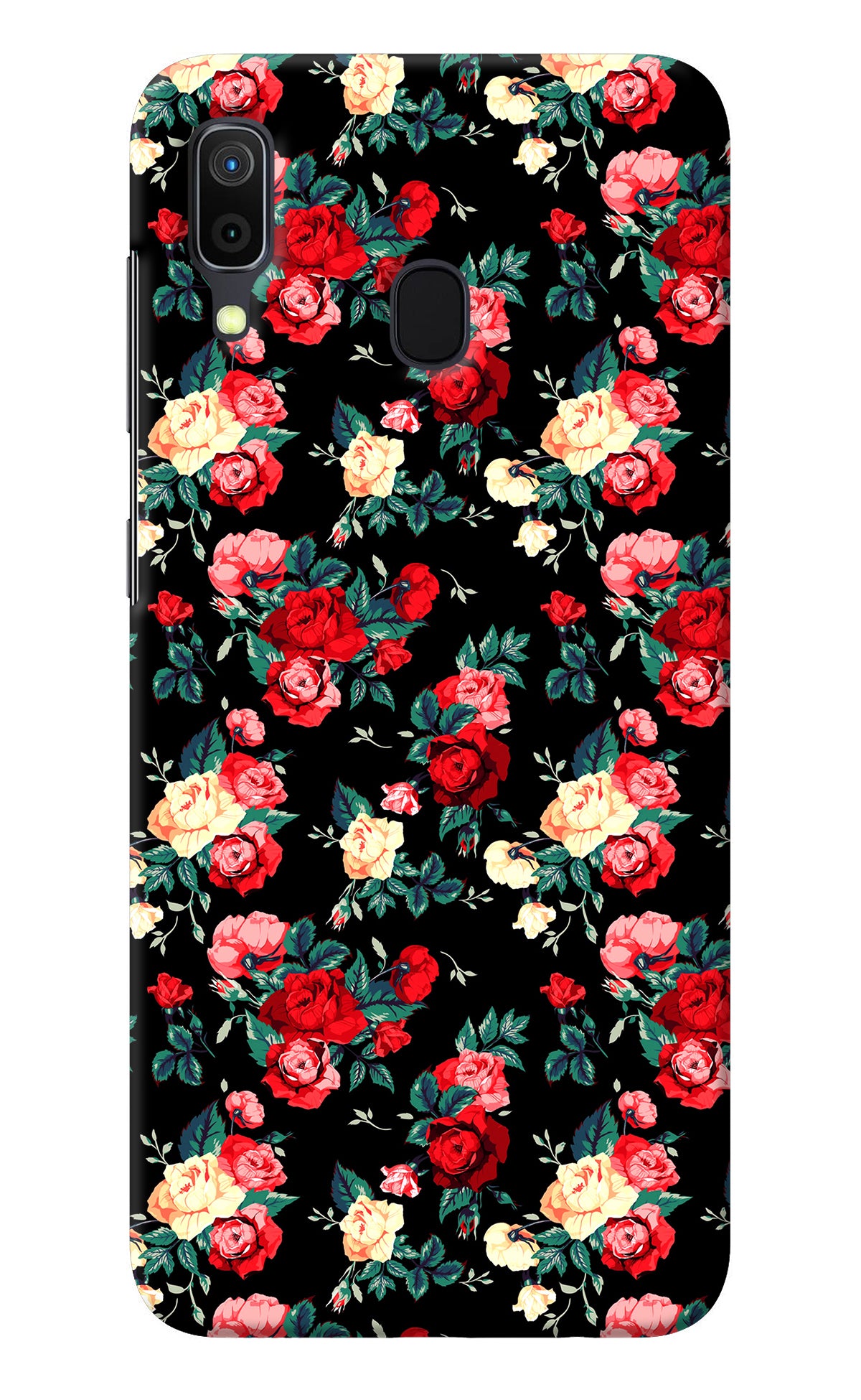 Rose Pattern Samsung A30 Back Cover