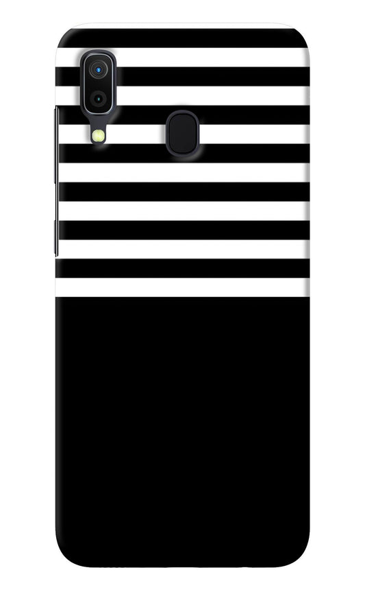 Black and White Print Samsung A30 Back Cover