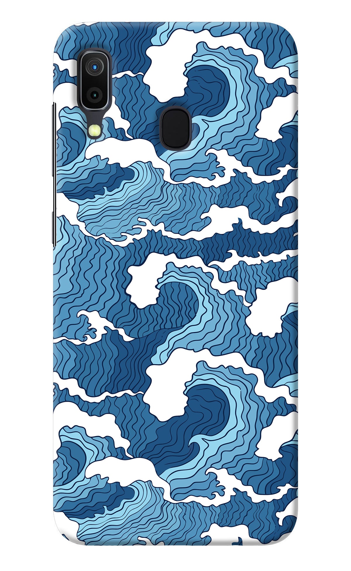 Blue Waves Samsung A30 Back Cover