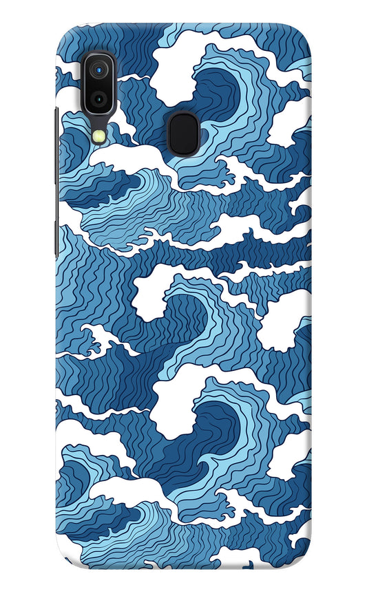 Blue Waves Samsung A30 Back Cover