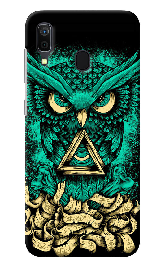 Green Owl Samsung A30 Back Cover