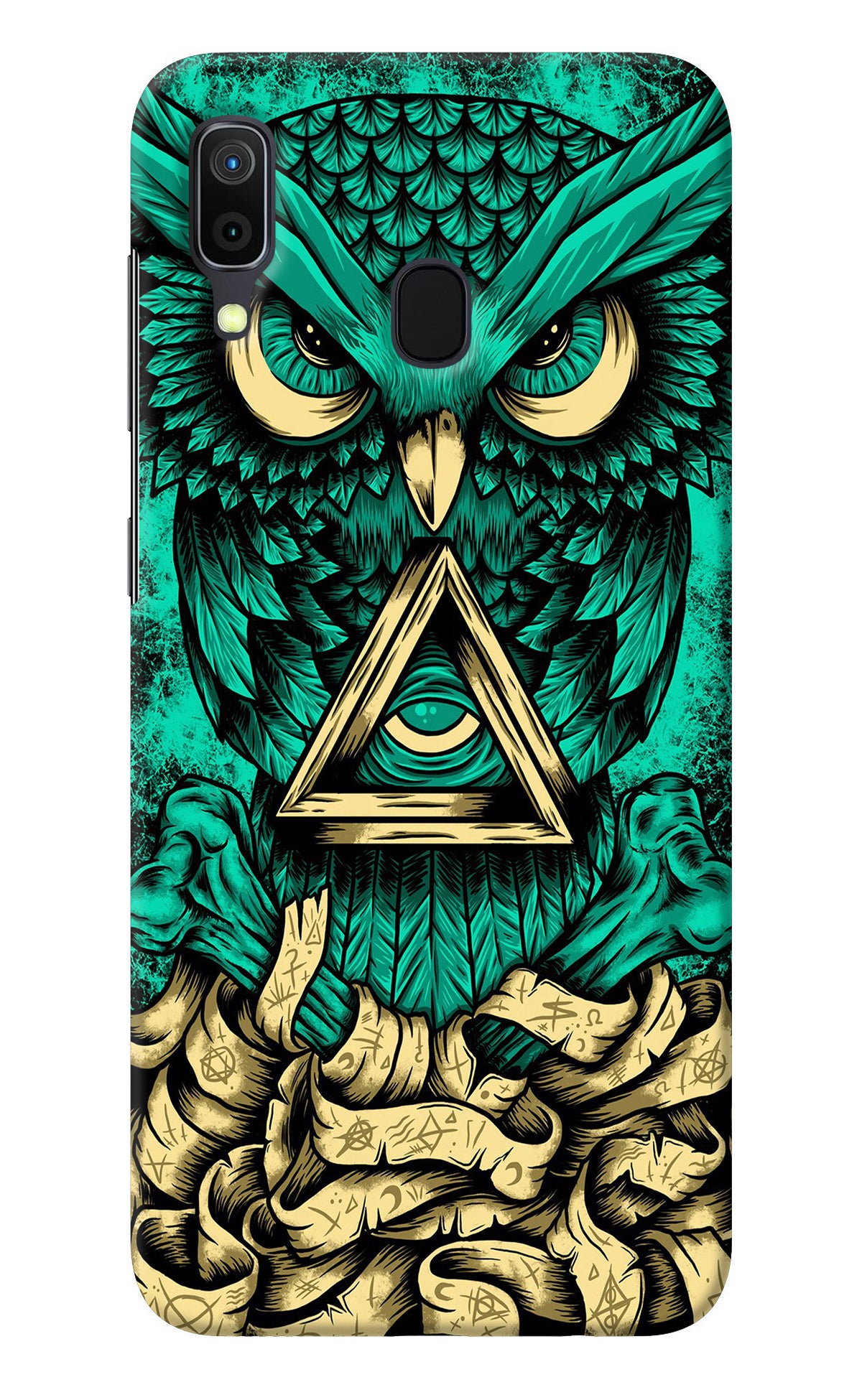 Green Owl Samsung A30 Back Cover