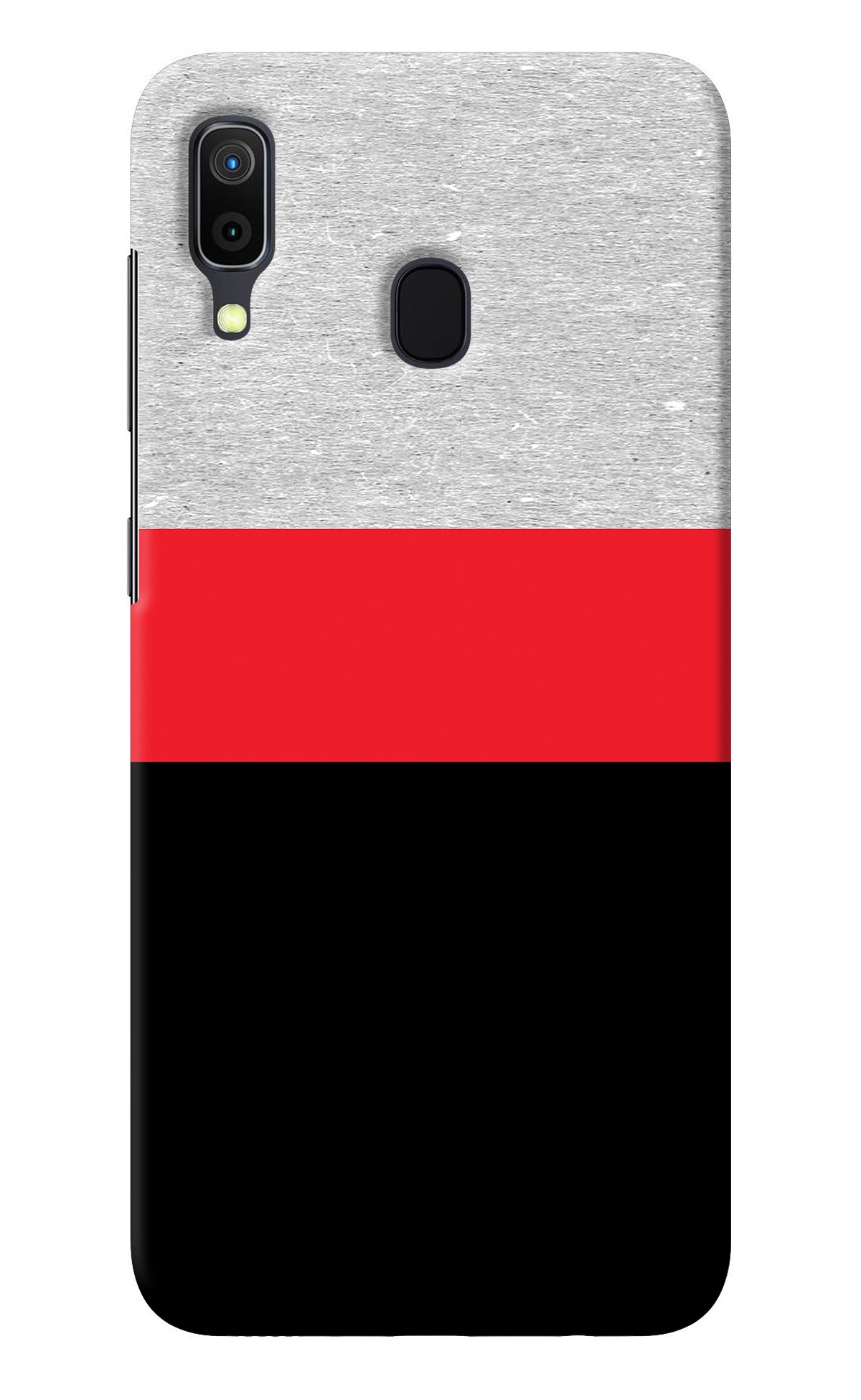 Tri Color Pattern Samsung A30 Back Cover