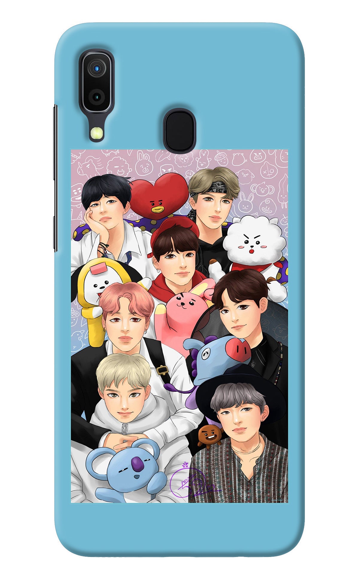 BTS with animals Samsung A30 Back Cover