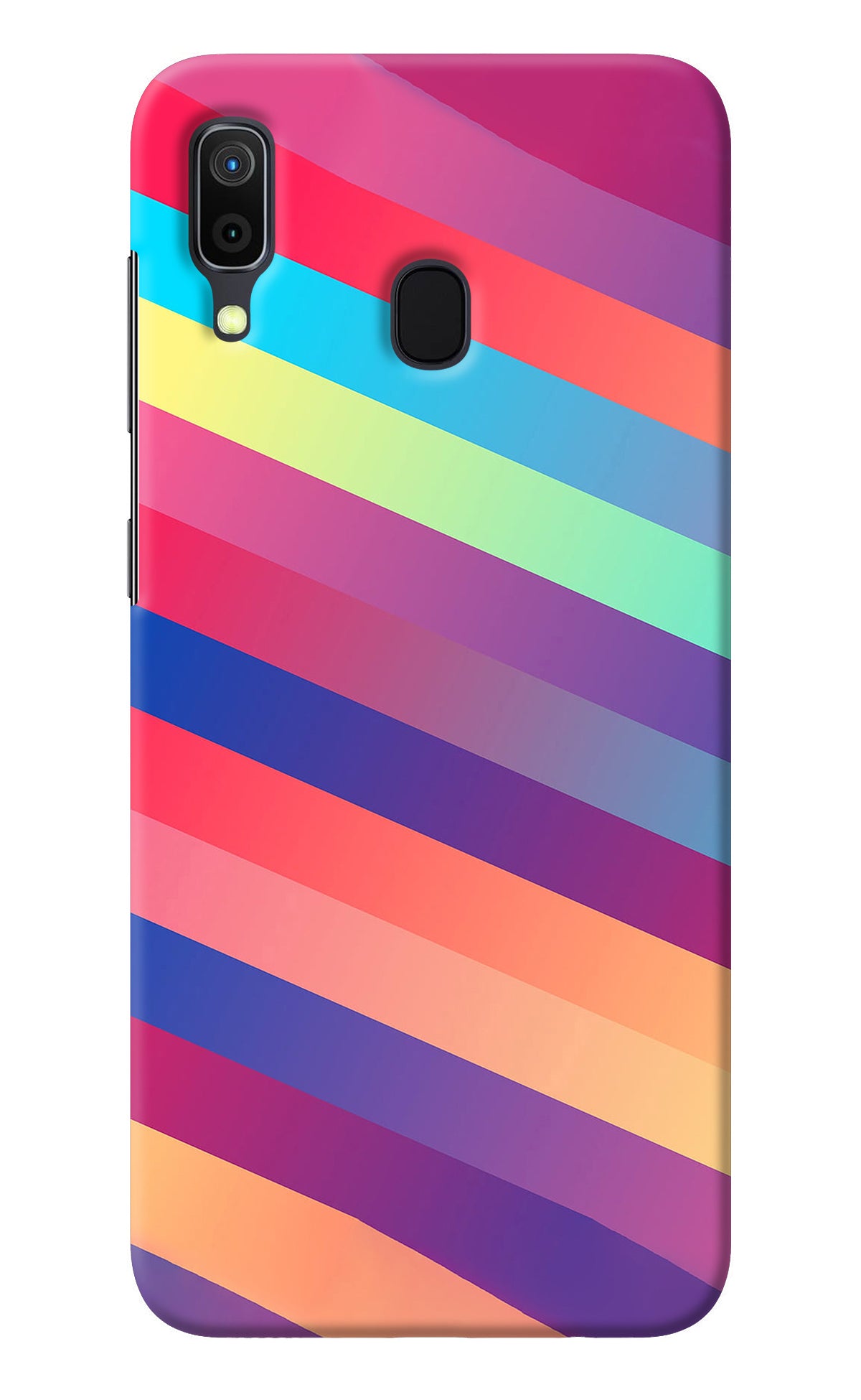 Stripes color Samsung A30 Back Cover