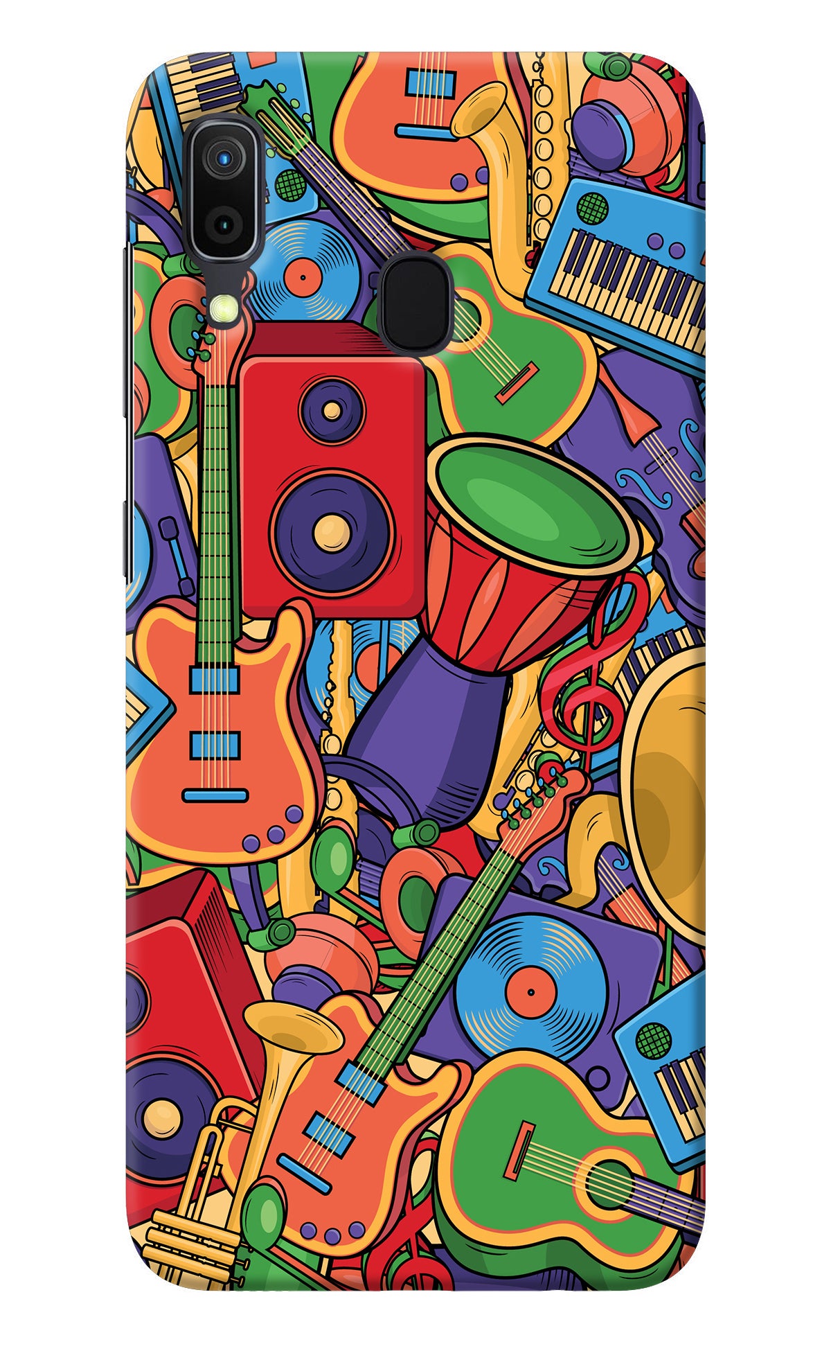 Music Instrument Doodle Samsung A30 Back Cover