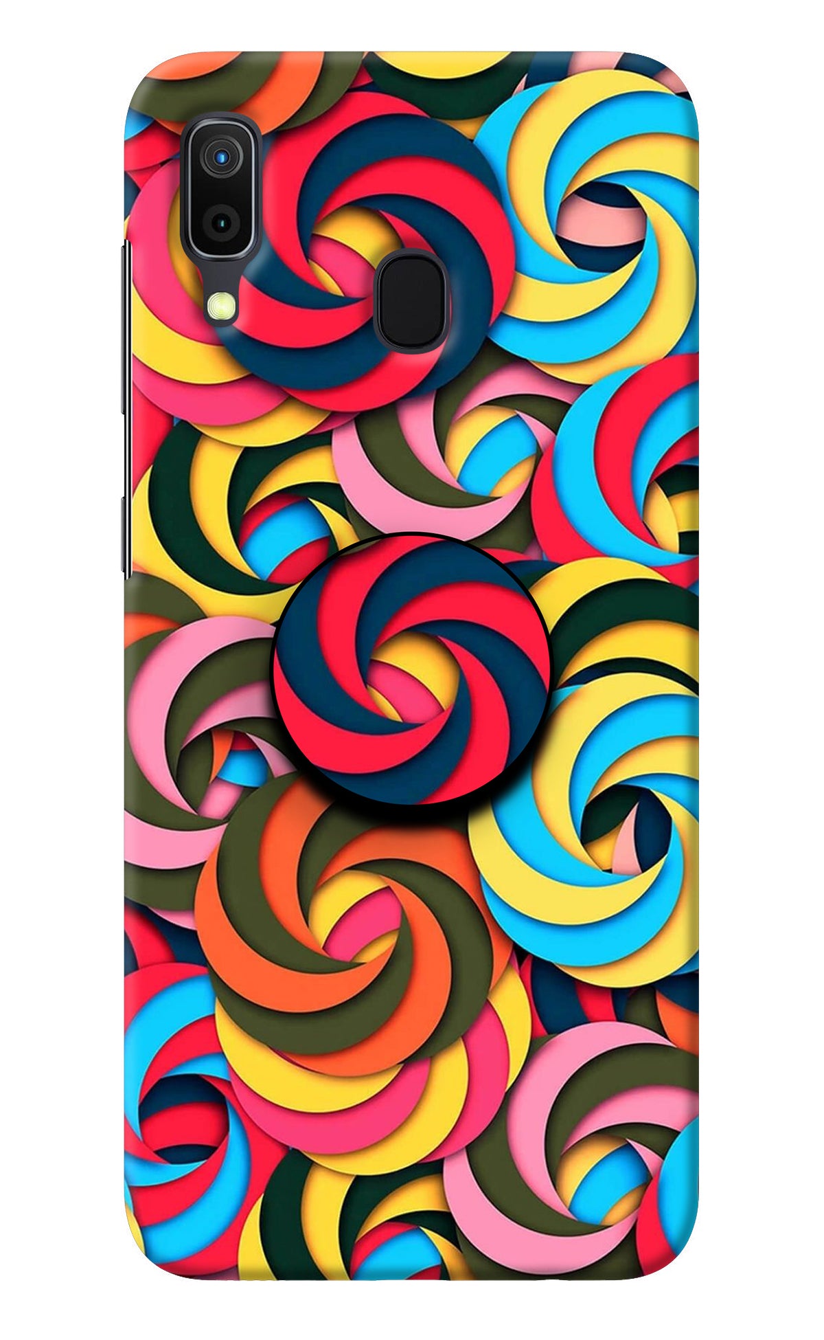 Spiral Pattern Samsung A30 Pop Case