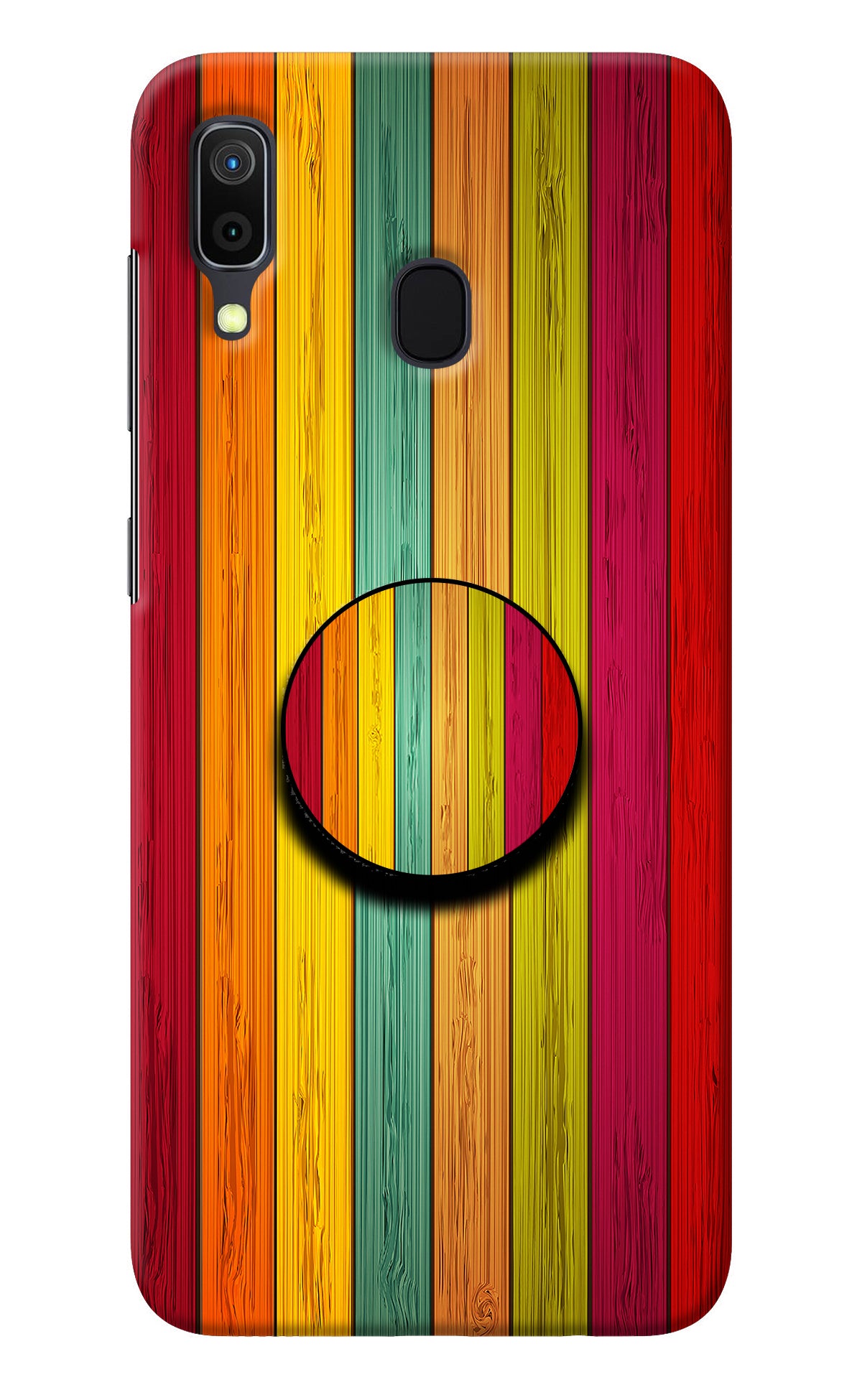 Multicolor Wooden Samsung A30 Pop Case