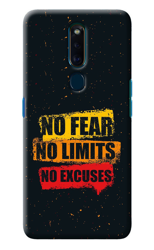 No Fear No Limits No Excuse Oppo F11 Pro Back Cover