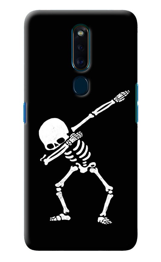 Dabbing Skeleton Art Oppo F11 Pro Back Cover