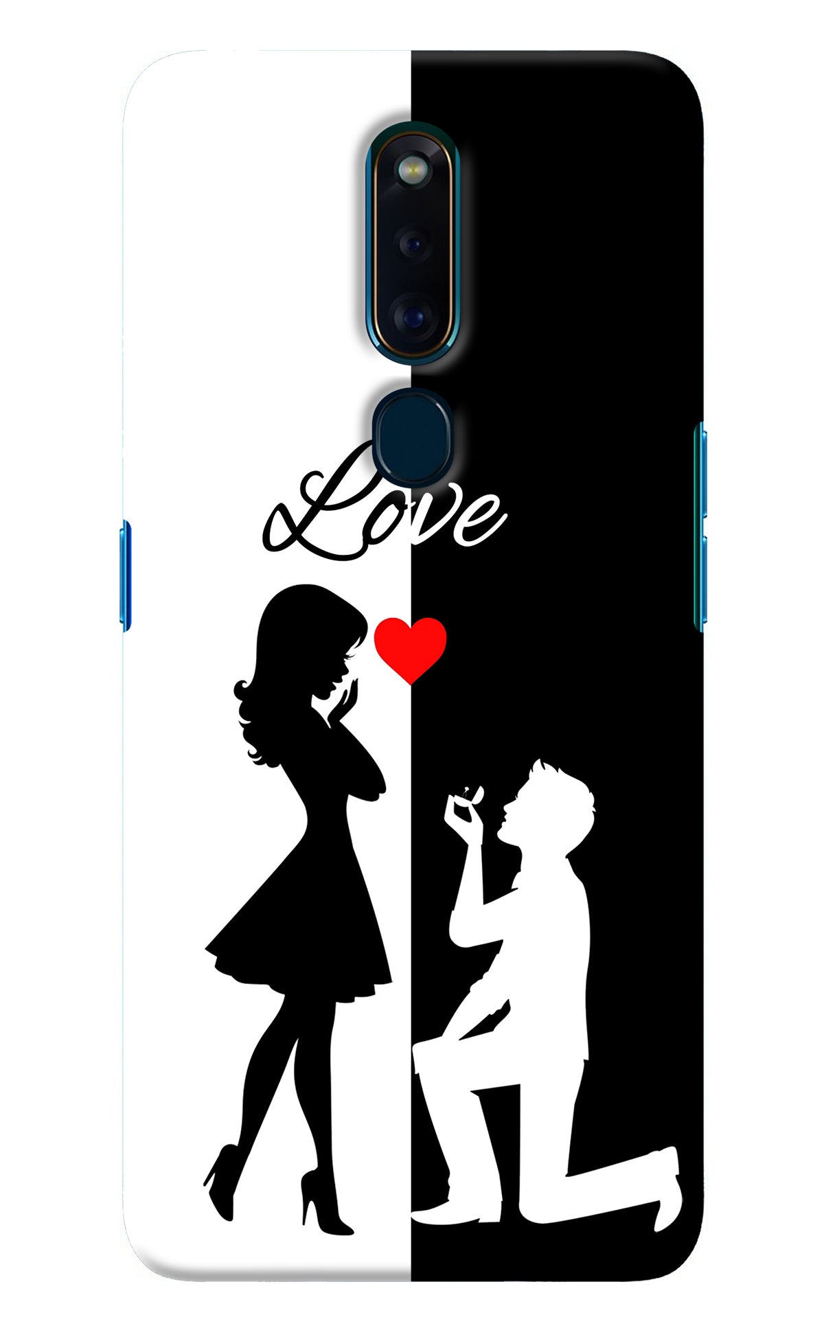 Love Propose Black And White Oppo F11 Pro Back Cover