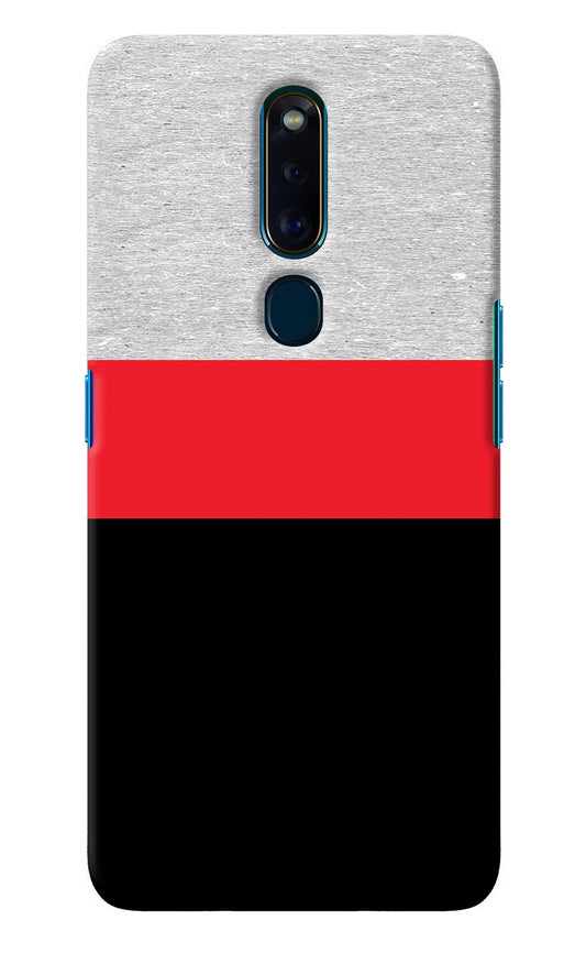 Tri Color Pattern Oppo F11 Pro Back Cover