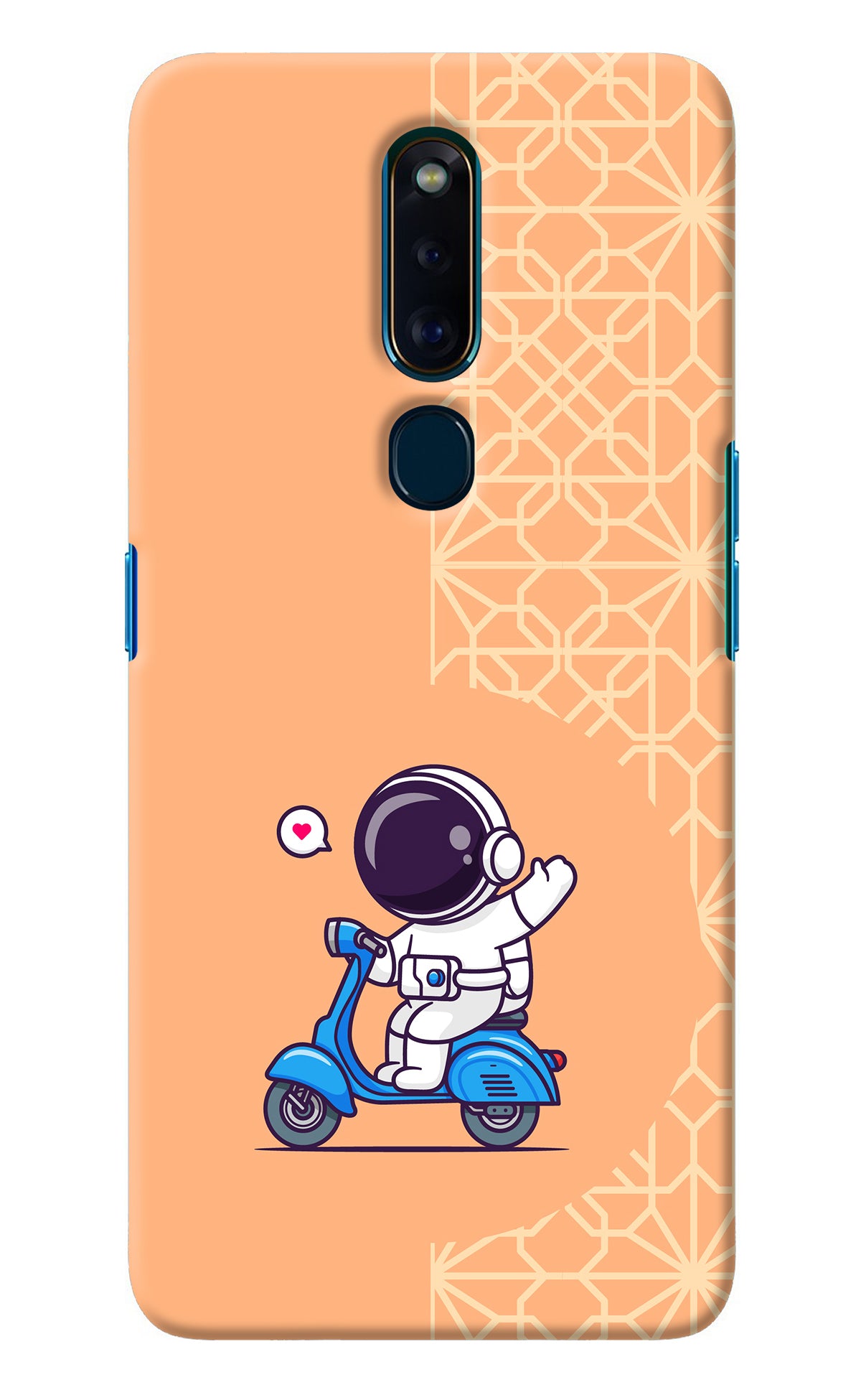 Cute Astronaut Riding Oppo F11 Pro Back Cover