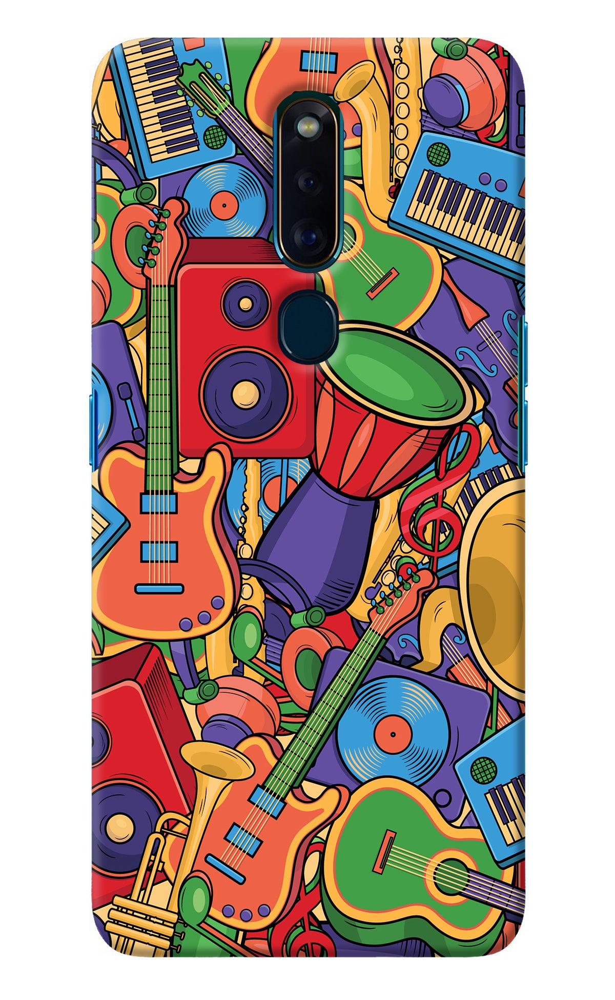 Music Instrument Doodle Oppo F11 Pro Back Cover