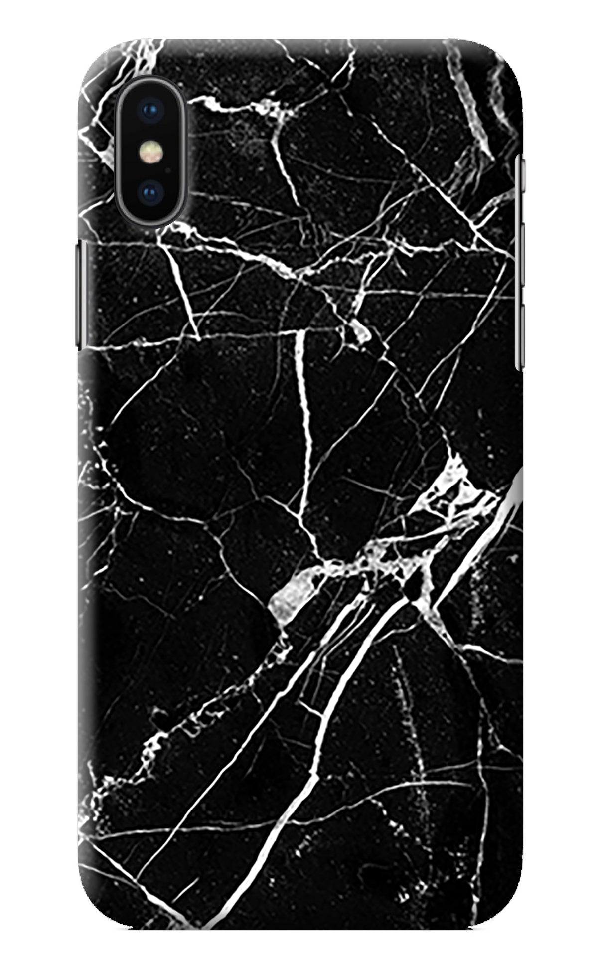 Black Marble Pattern iPhone XS Back Cover