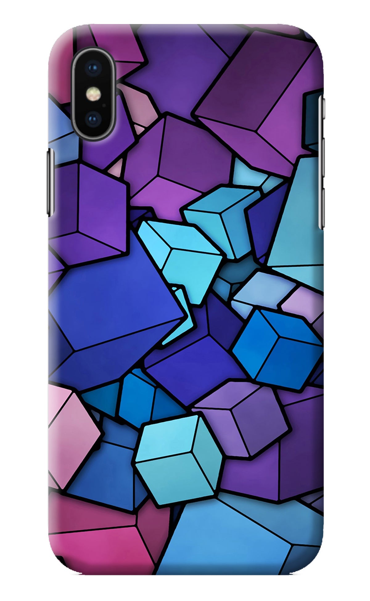 Cubic Abstract iPhone XS Back Cover
