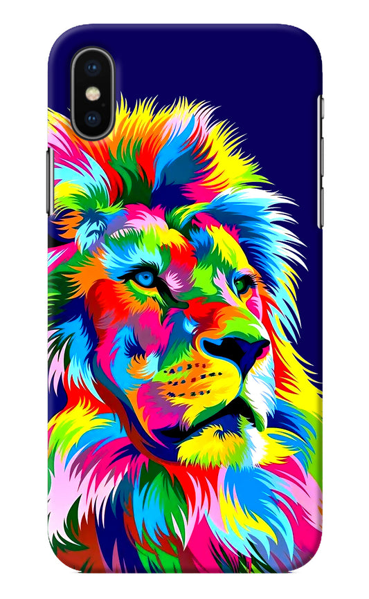 Vector Art Lion iPhone XS Back Cover