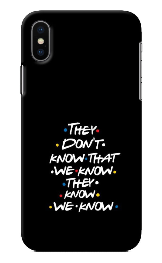 FRIENDS Dialogue iPhone XS Back Cover