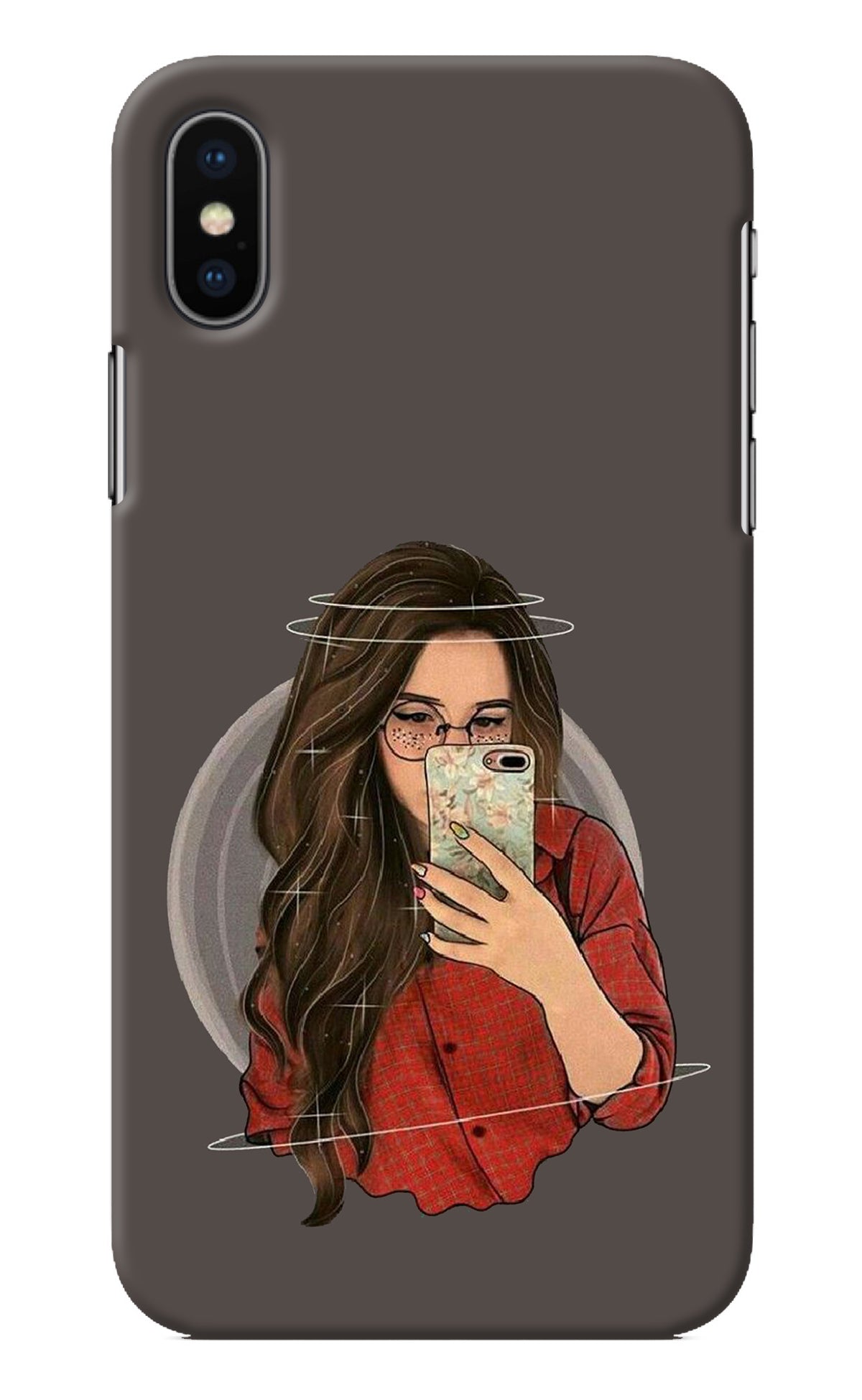 Selfie Queen iPhone XS Back Cover
