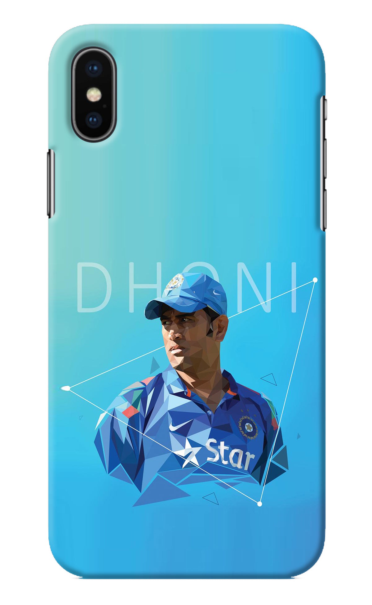 Dhoni Artwork iPhone XS Back Cover