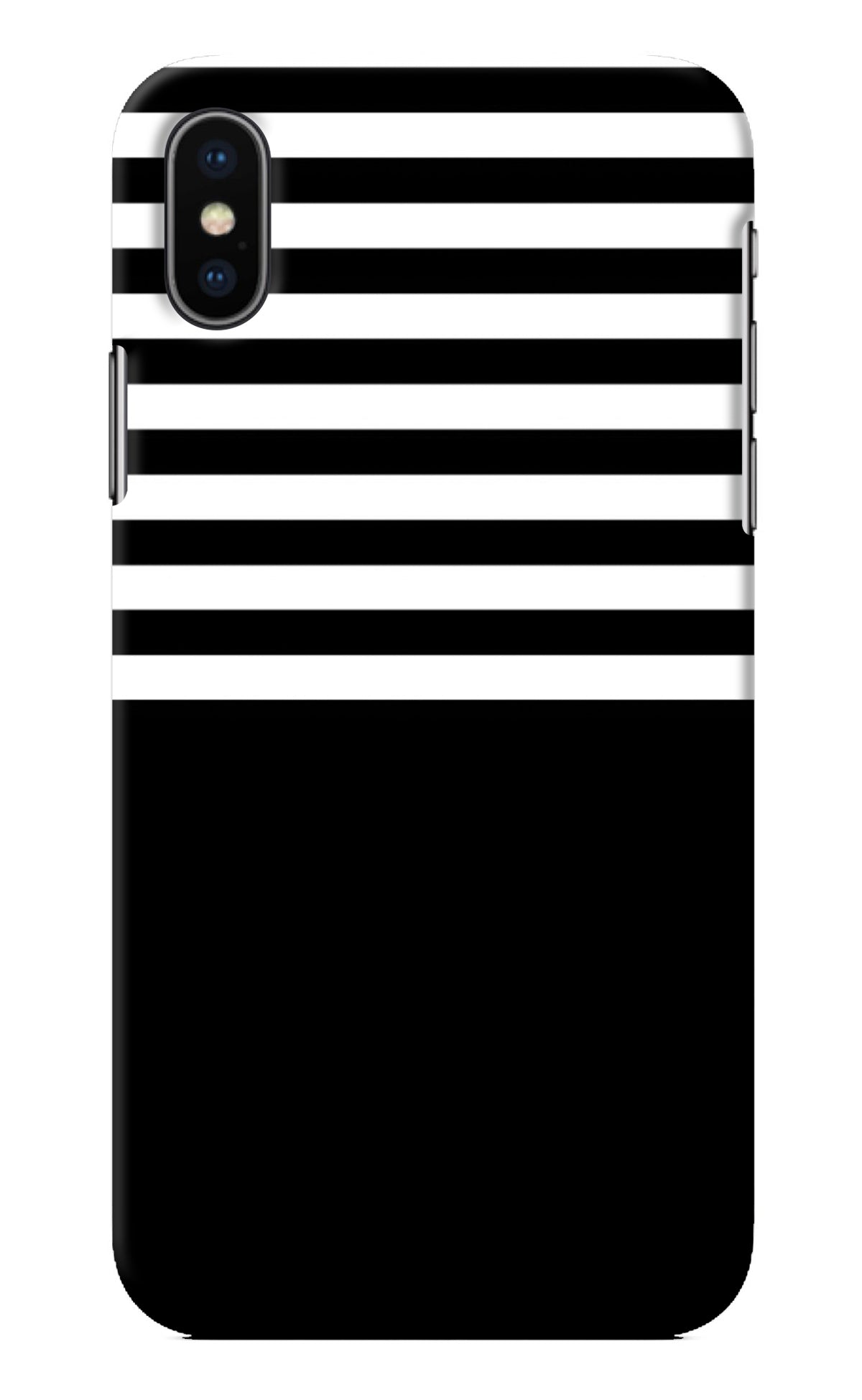 Black and White Print iPhone XS Back Cover