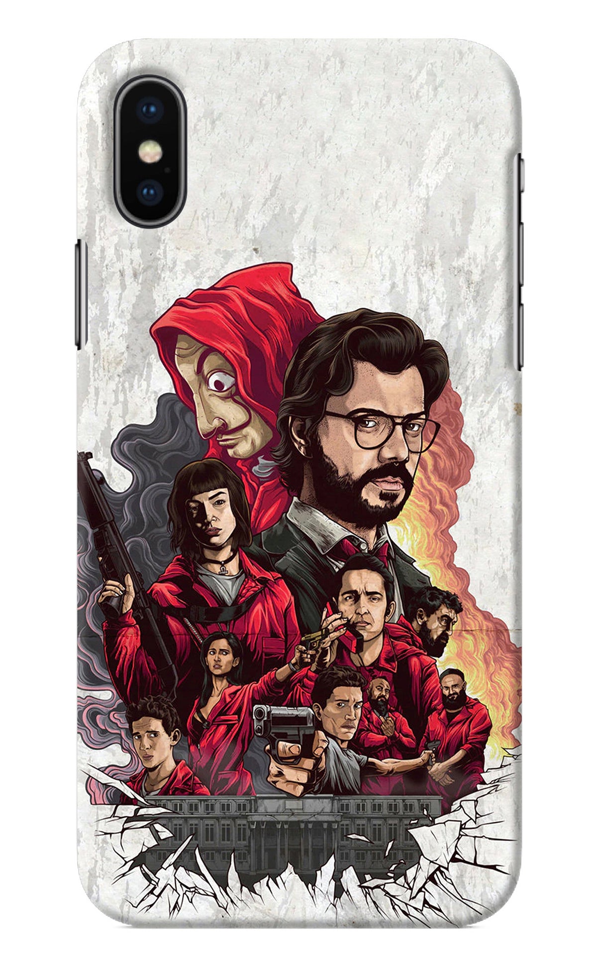 Money Heist Artwork iPhone XS Back Cover