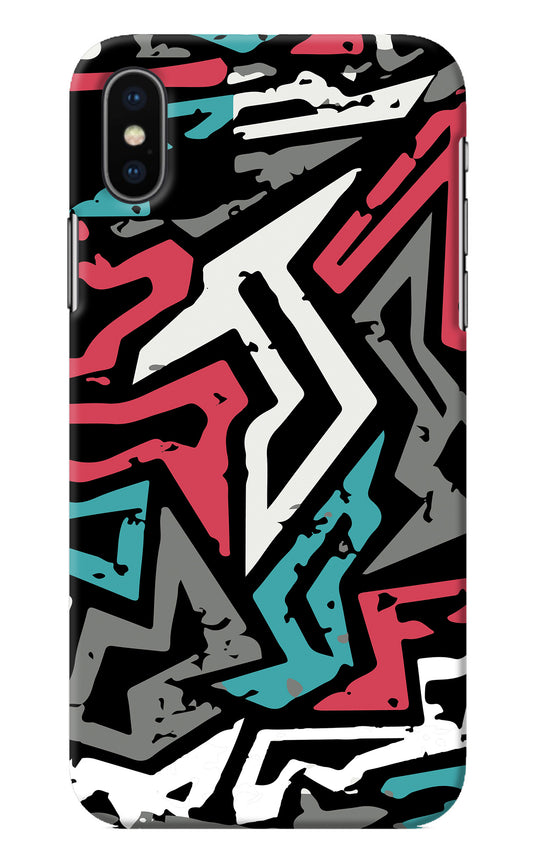 Geometric Graffiti iPhone XS Back Cover