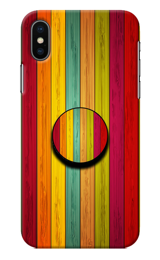 Multicolor Wooden iPhone XS Pop Case