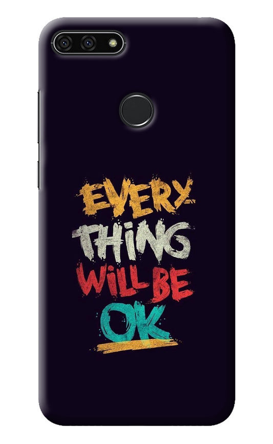 Everything Will Be Ok Honor 7A Back Cover