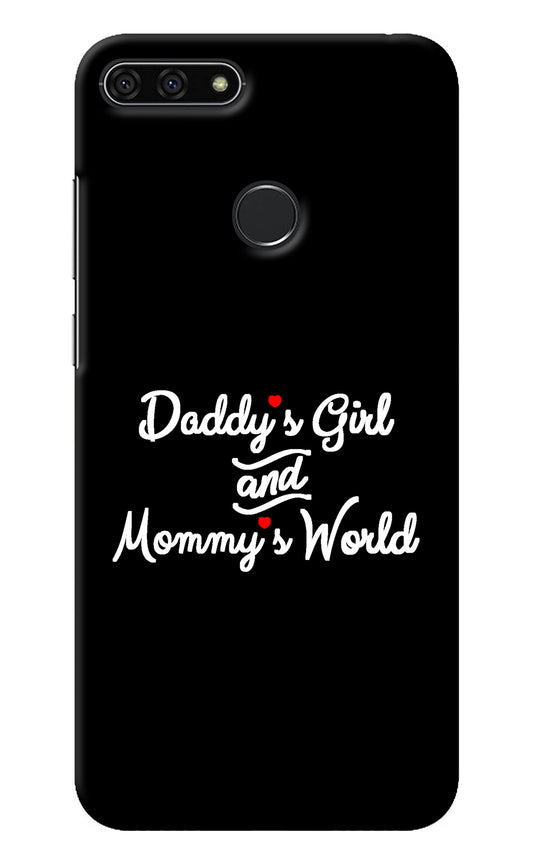 Daddy's Girl and Mommy's World Honor 7A Back Cover