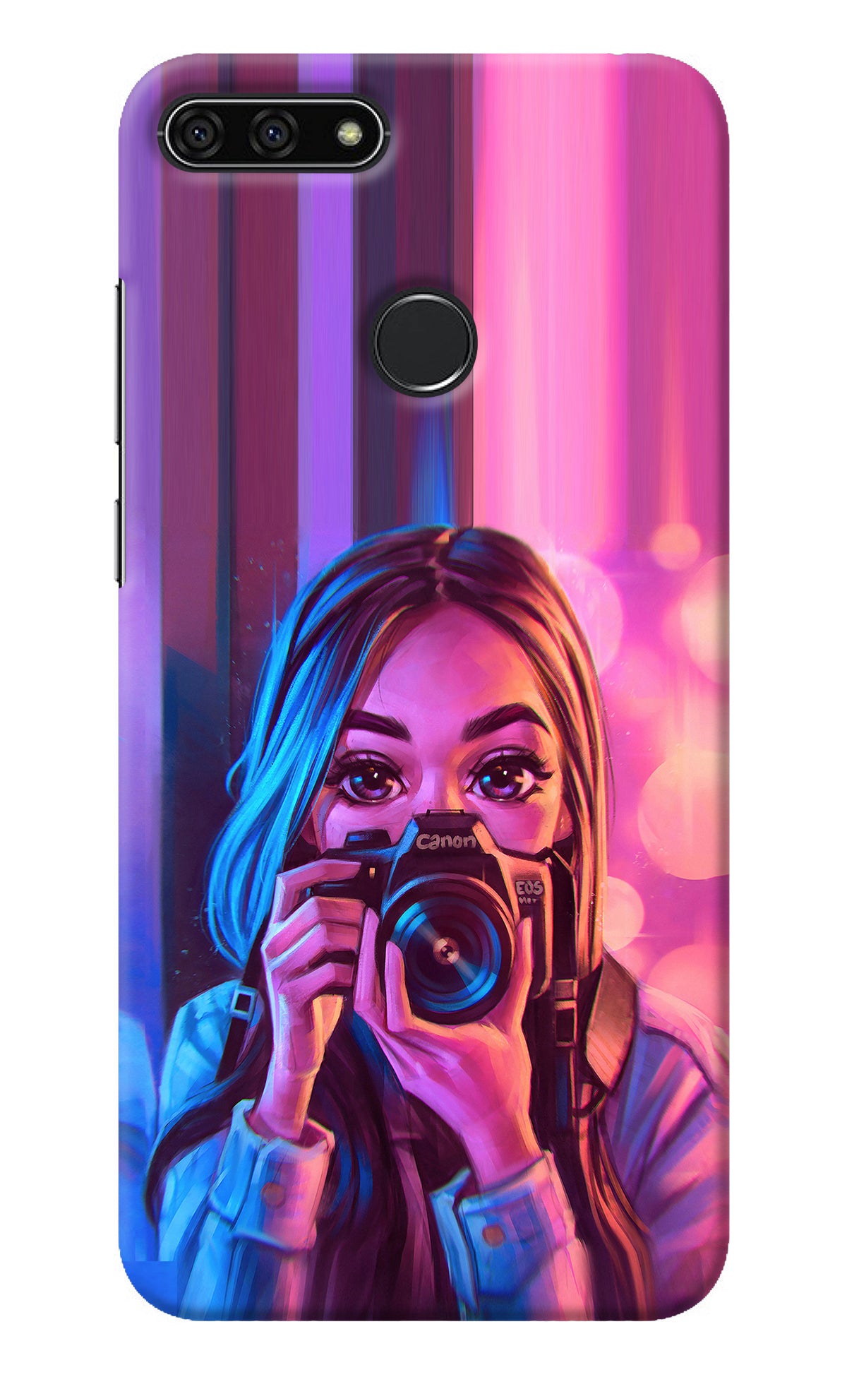 Girl Photographer Honor 7A Back Cover