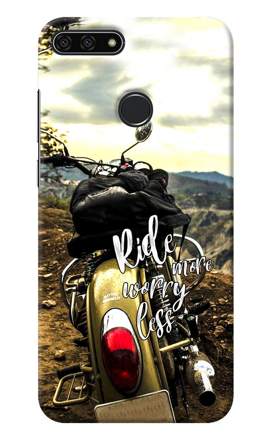 Ride More Worry Less Honor 7A Back Cover