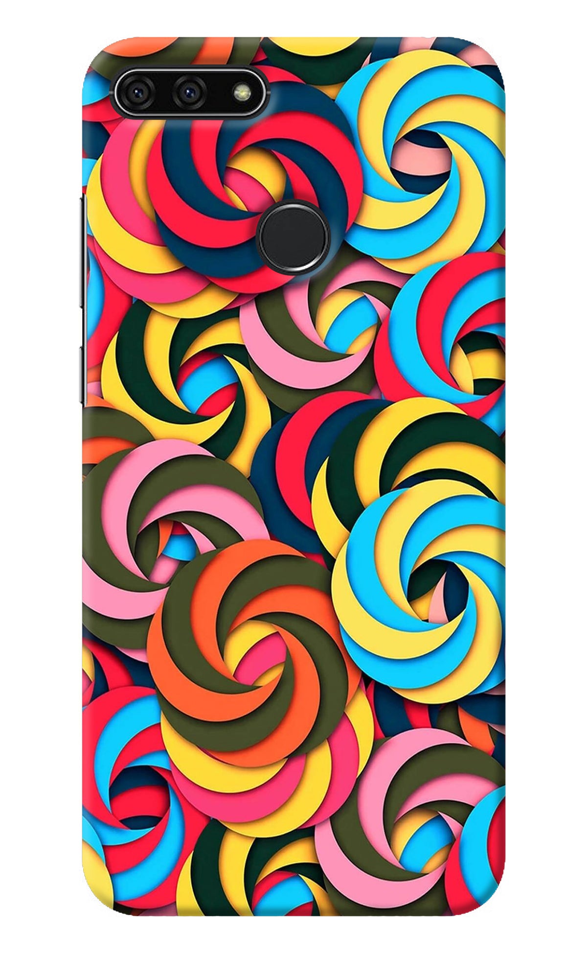 Spiral Pattern Honor 7A Back Cover