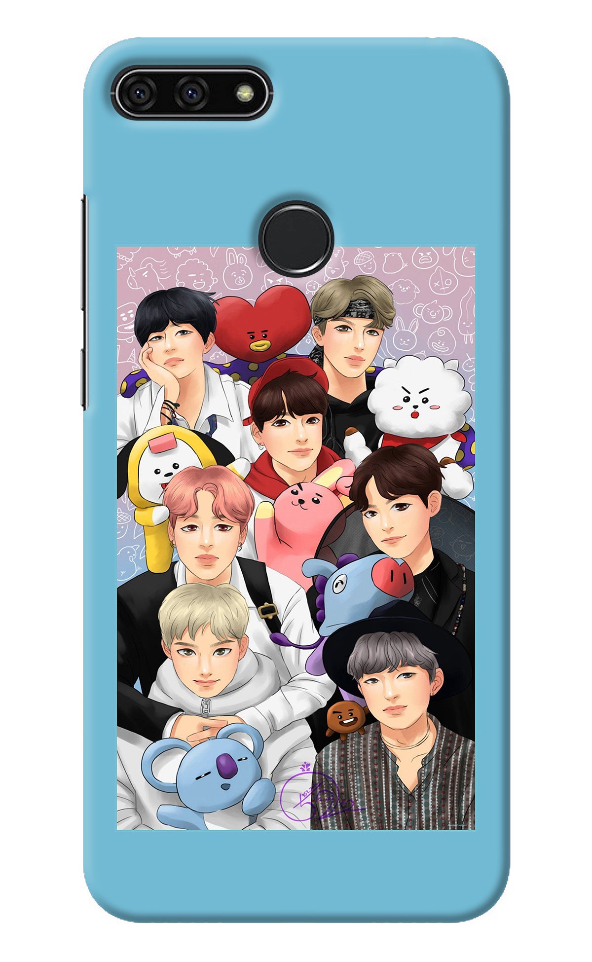 BTS with animals Honor 7A Back Cover