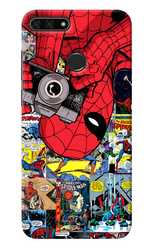 Spider Man Honor 7A Back Cover