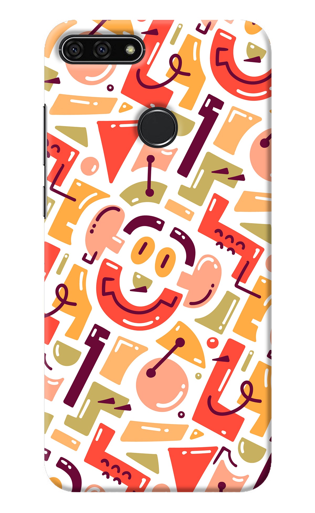 Doodle Pattern Honor 7A Back Cover