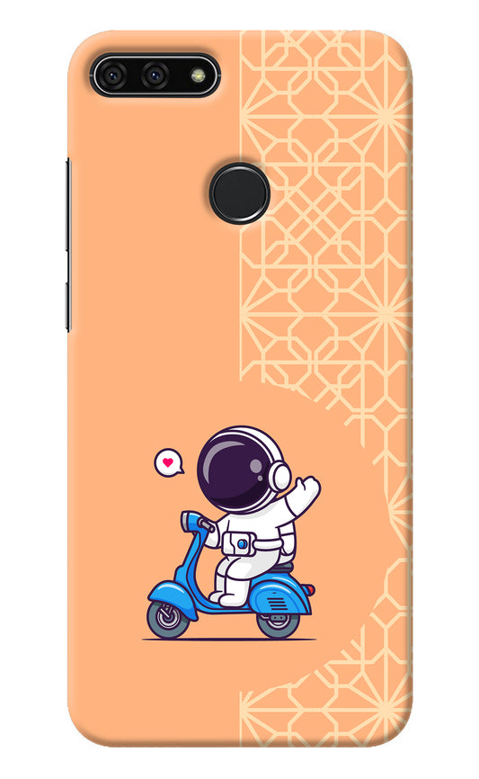 Cute Astronaut Riding Honor 7A Back Cover