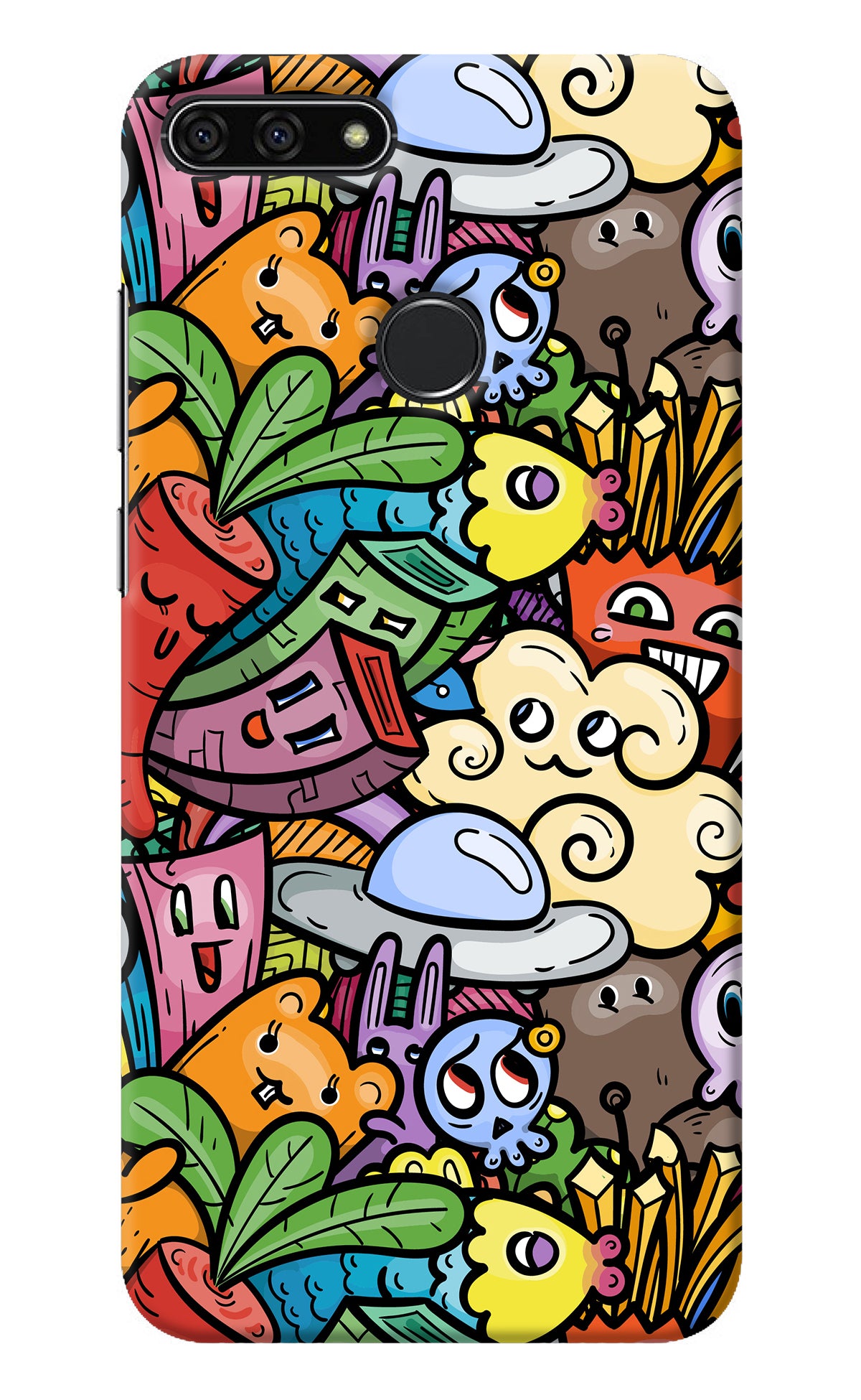 Veggie Doodle Honor 7A Back Cover
