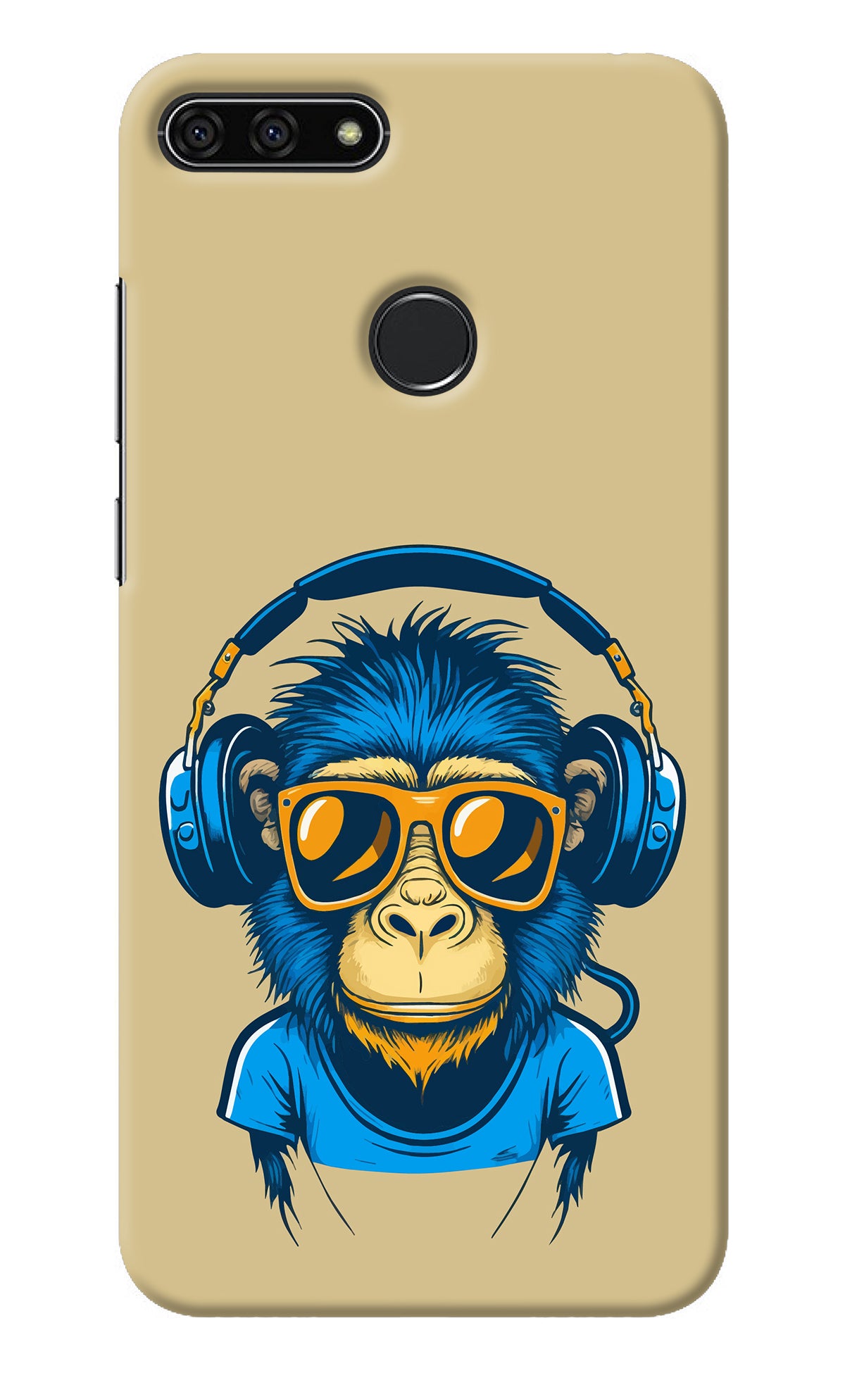 Monkey Headphone Honor 7A Back Cover