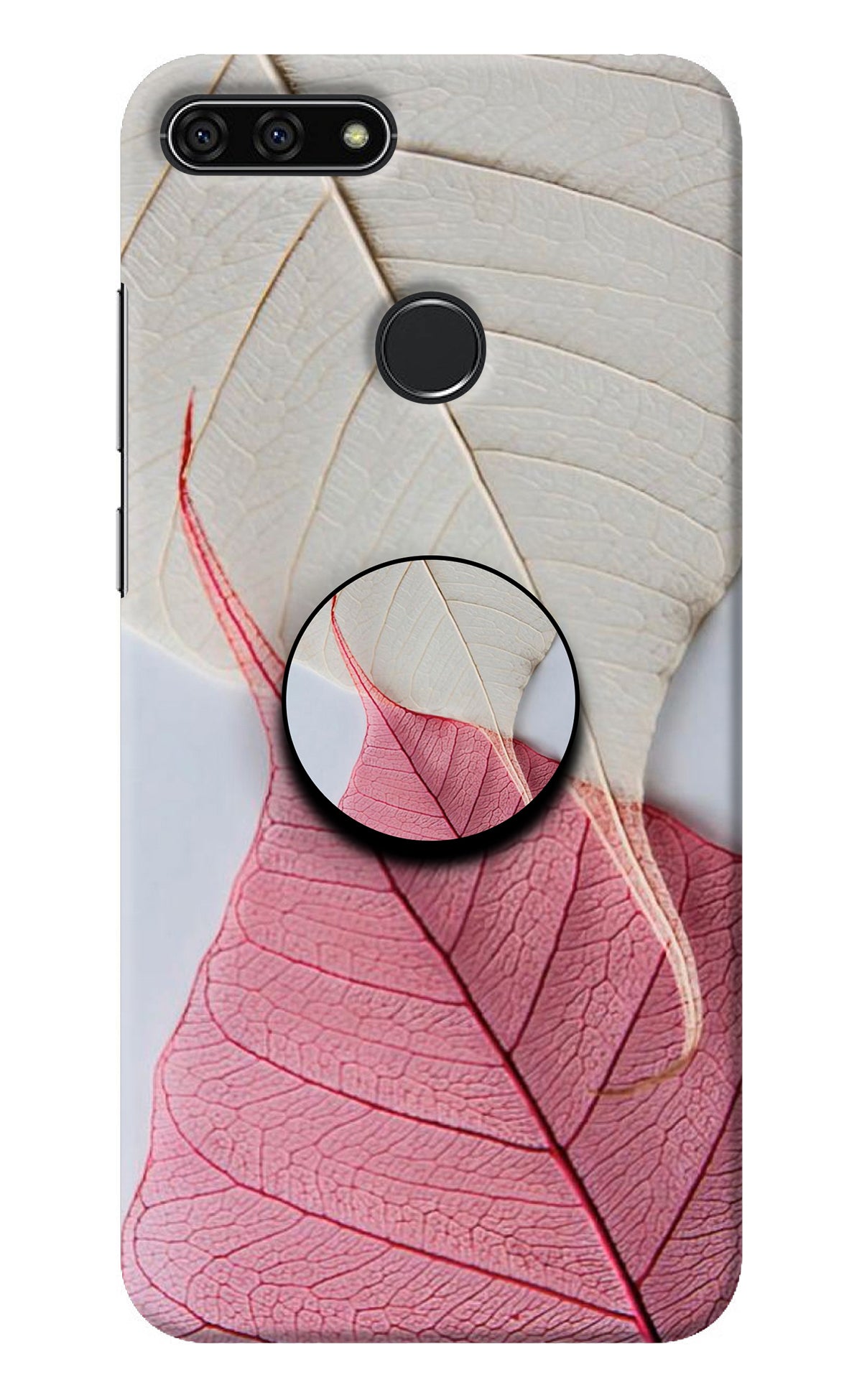 White Pink Leaf Honor 7A Pop Case