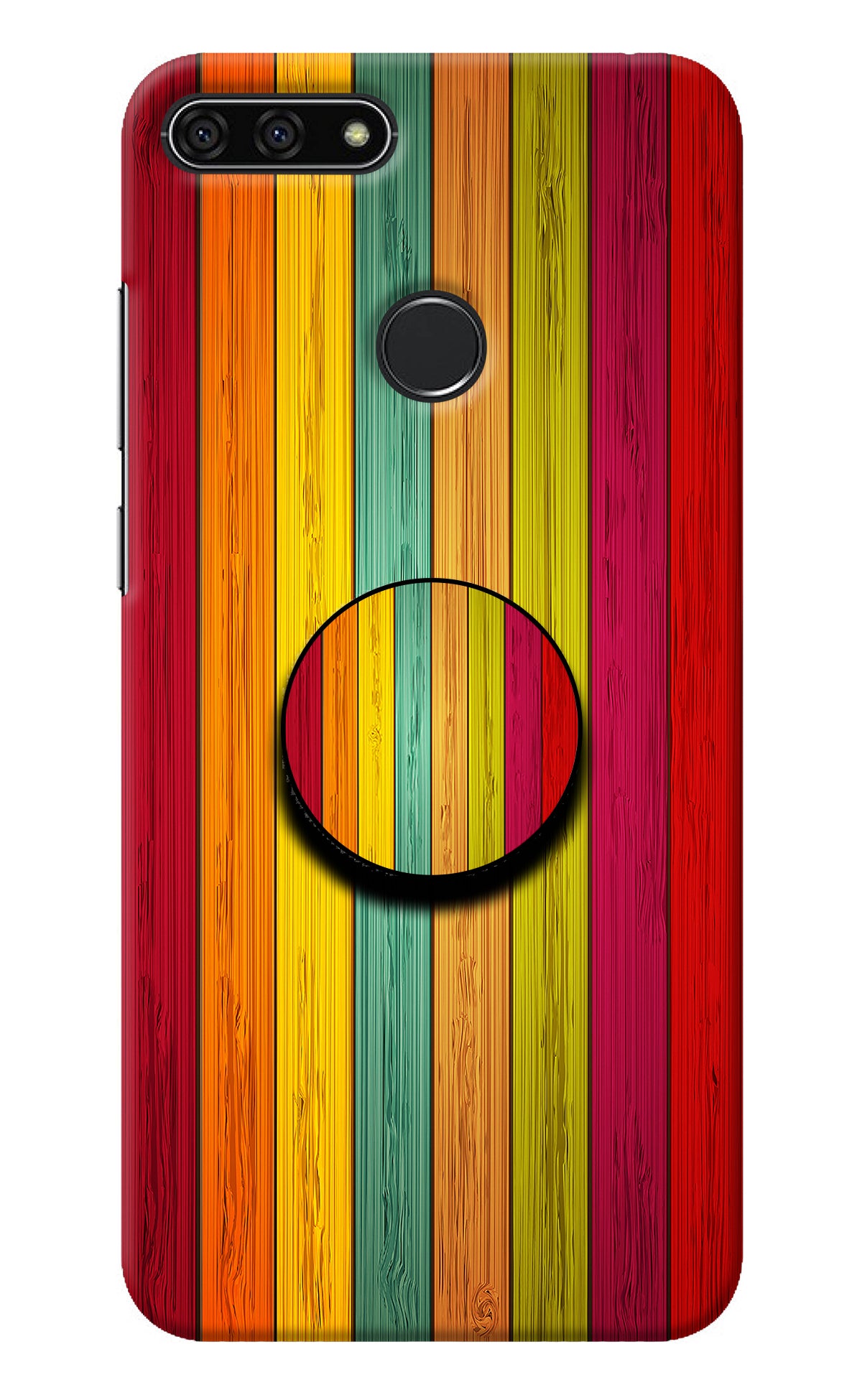 Multicolor Wooden Honor 7A Pop Case