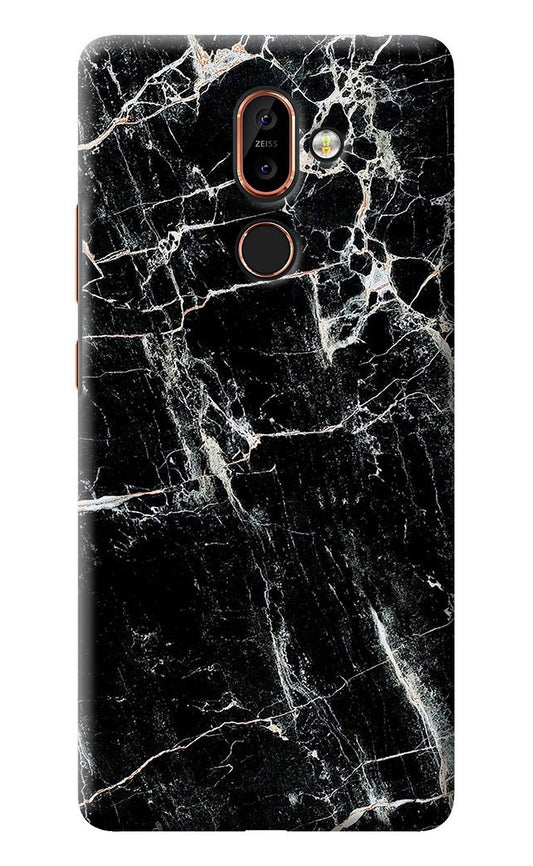 Black Marble Texture Nokia 7 Plus Back Cover