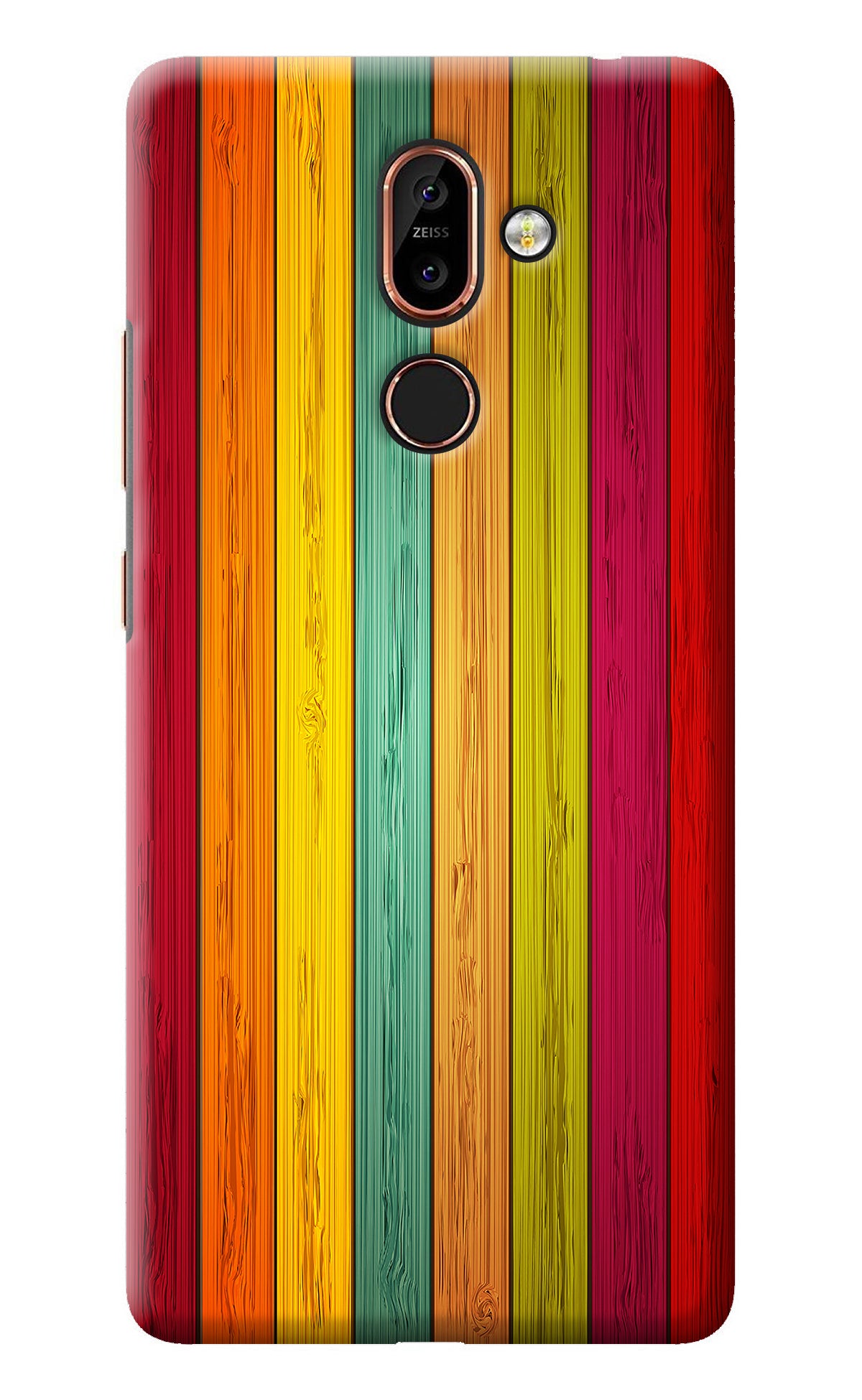 Multicolor Wooden Nokia 7 Plus Back Cover