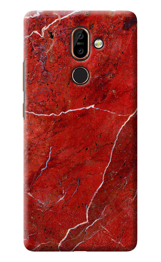 Red Marble Design Nokia 7 Plus Back Cover