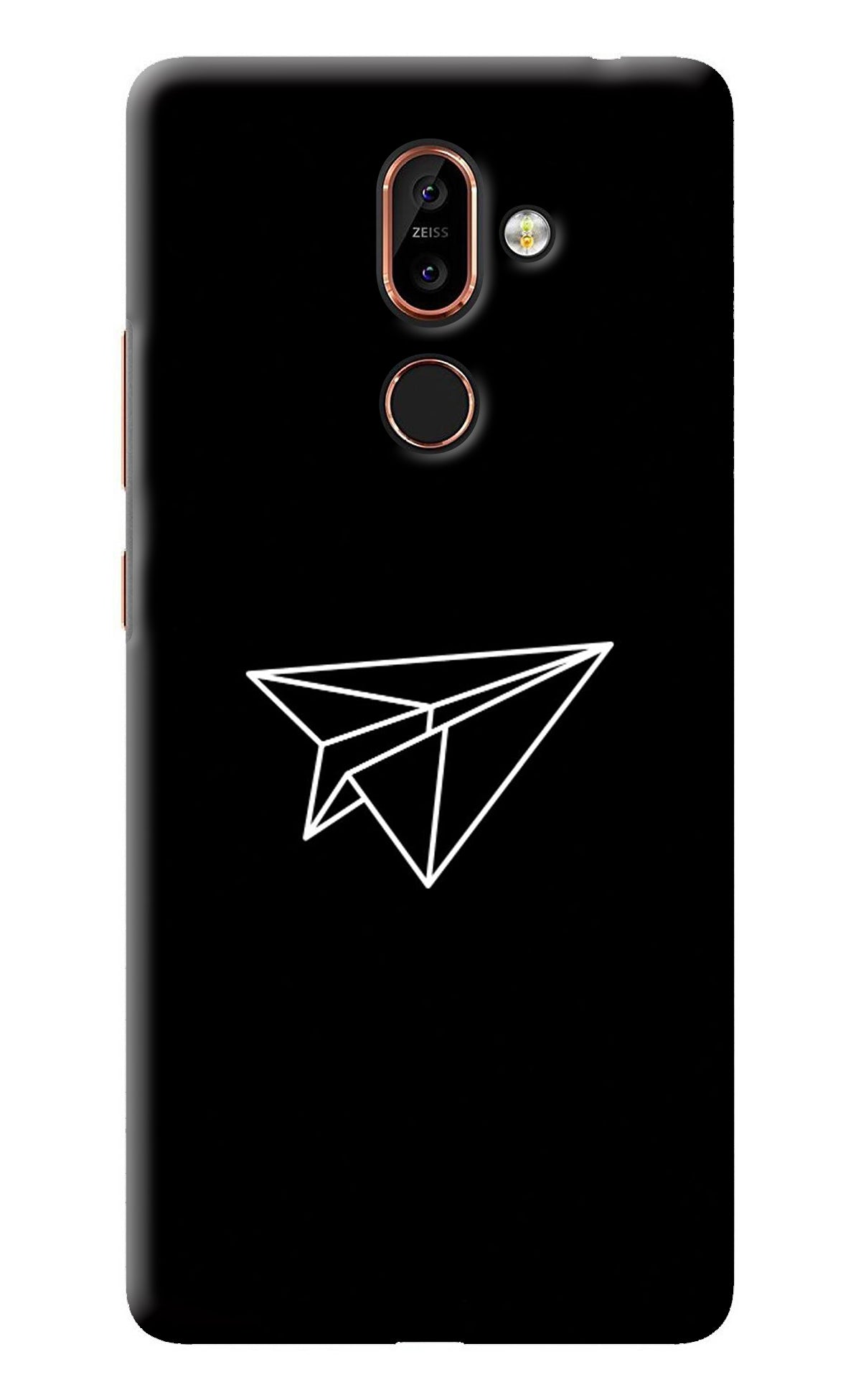 Paper Plane White Nokia 7 Plus Back Cover