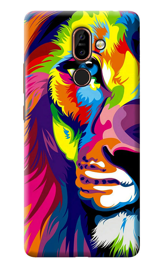 Lion Half Face Nokia 7 Plus Back Cover