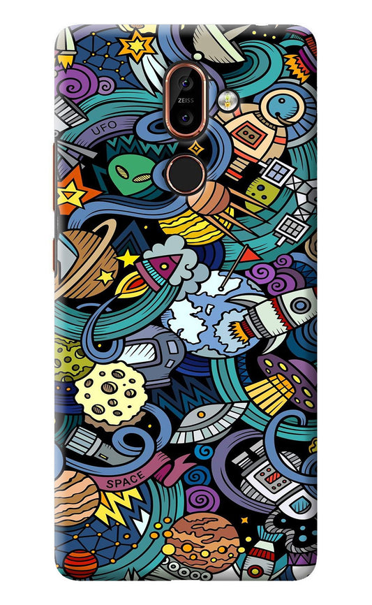 Space Abstract Nokia 7 Plus Back Cover
