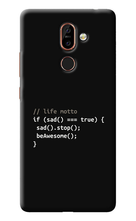 Life Motto Code Nokia 7 Plus Back Cover