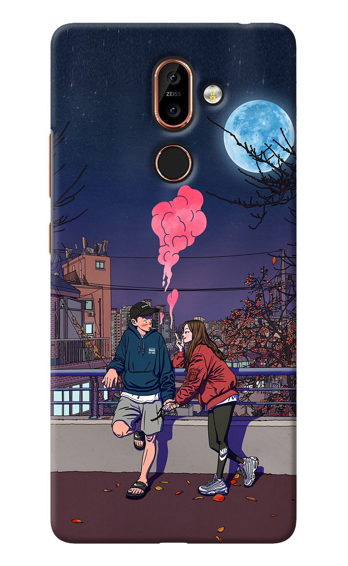 Chilling Couple Nokia 7 Plus Back Cover